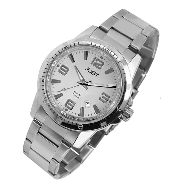 Ur - JUST - Colby - Rustfrit stål sølv - 43 mm - Vandtæthed 10 bar Silver