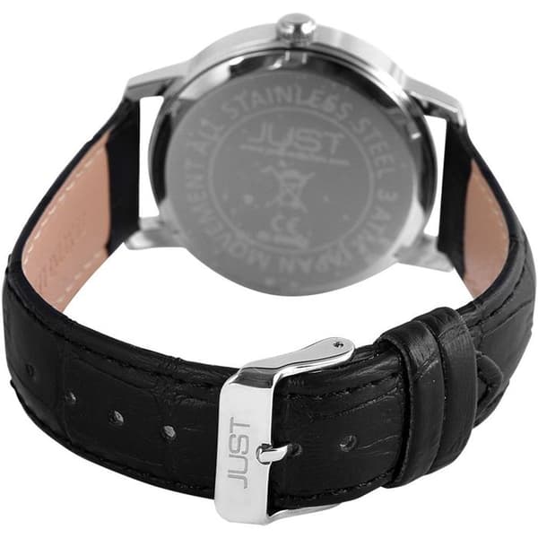 Ur - JUST - Tarnier - Sort urskive - Sort læderrem - 40 mm Svart