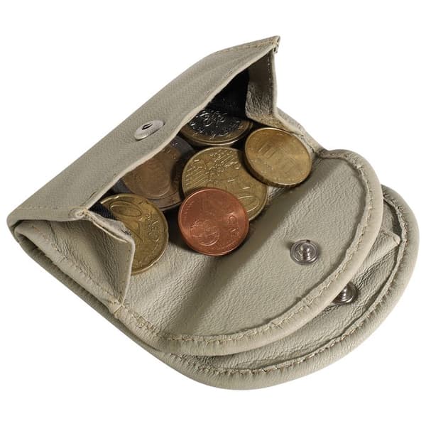 Plånbok - EXCELLANC - horisontell format - Lamm läder - Grå - Kompakt & lätt Huvudfärgen på denna mini plånbok ä