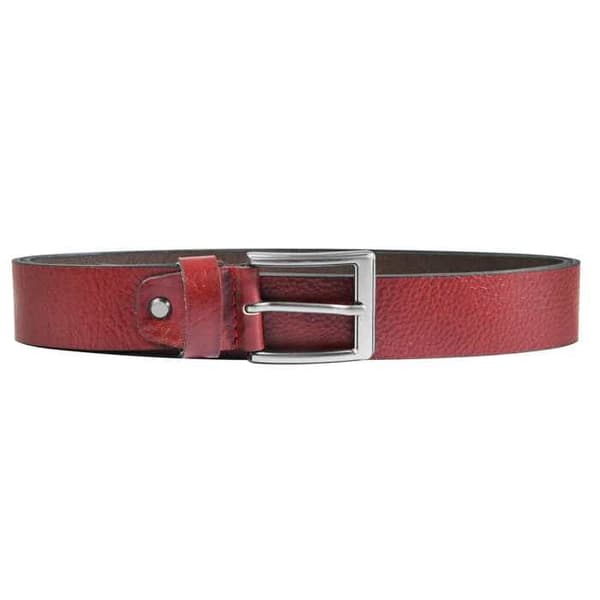 Bälte - LEONARDO VERRELLI - XXL - Röd - Äkta läder - Bredd 3,8 cm Röd 130 cm