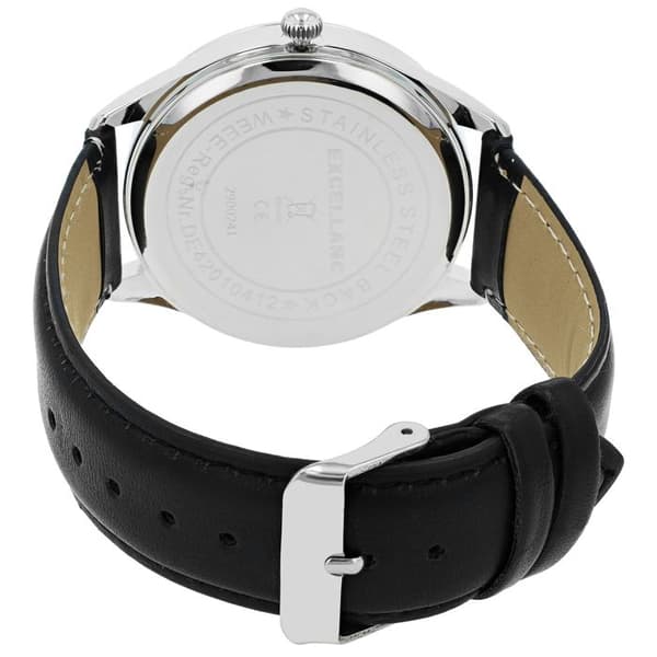Ur - EXCELLANC - Excellanc - Grøn urskive - Sort simili læderrem 22 mm - Quartz bevægelse SL28 Svart