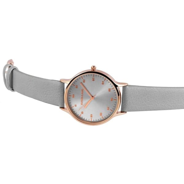 Dameur - EXCELLANC - EX0508 - Quartz PC21 - Metalhus 38 mm - Grå kunstlæderrem Grå