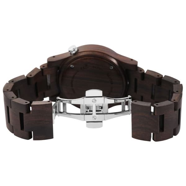 Ur - RAPTOR - Varun - Sandeltræ - Sort/grå marmor urskive - Quartz Miyota 2115 brun