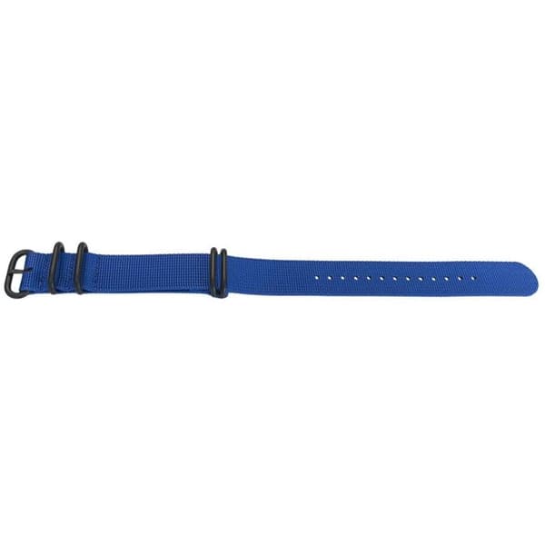 Urrem - MY-MONTRE - 22 mm - Blå - Robust nylon - Sorte PVD-spænder Blå