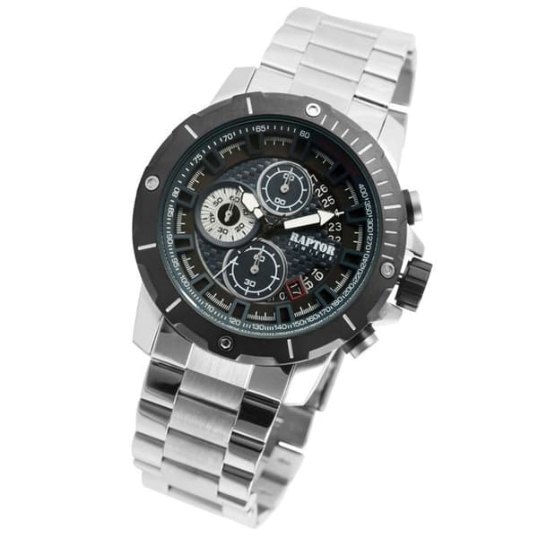 Kello - RAPTOR - Kifah - Kromografi - Kotelo 47 mm - Teräshihna 24 mm Silver