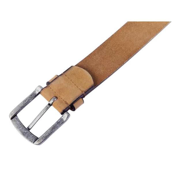 Bälte - LEONARDO VERRELLI - LV0149 - Äkta läder - Brun - Bredd 3,8 cm brun 110 cm