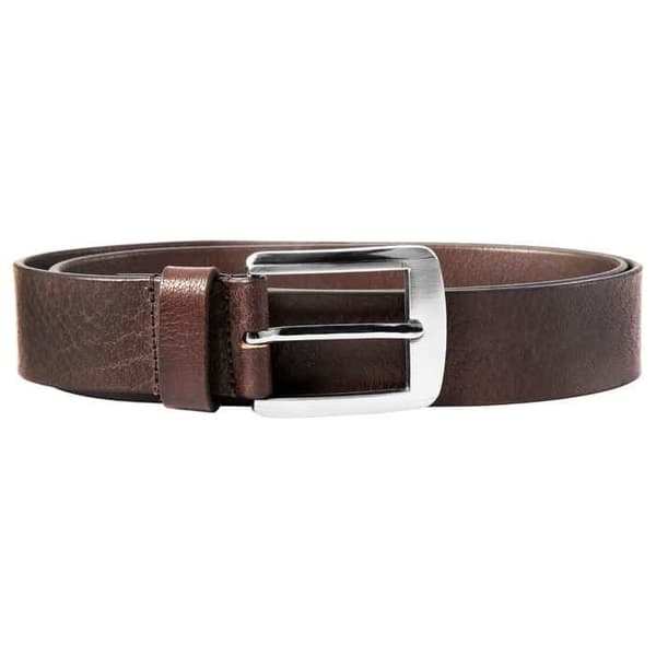 Bälte - LEONARDO VERRELLI - LV0148 - Äkta läder - Brun - Bredd 3,8 cm brun 110 cm