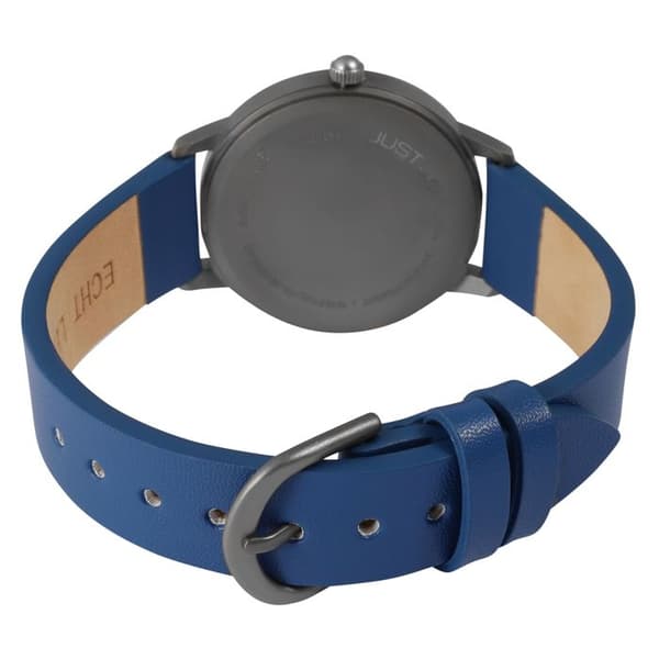 Ur - JUST - Della - Titan 34 mm - Blå læder 16 mm - Vandtæthed 5 ATM Blå