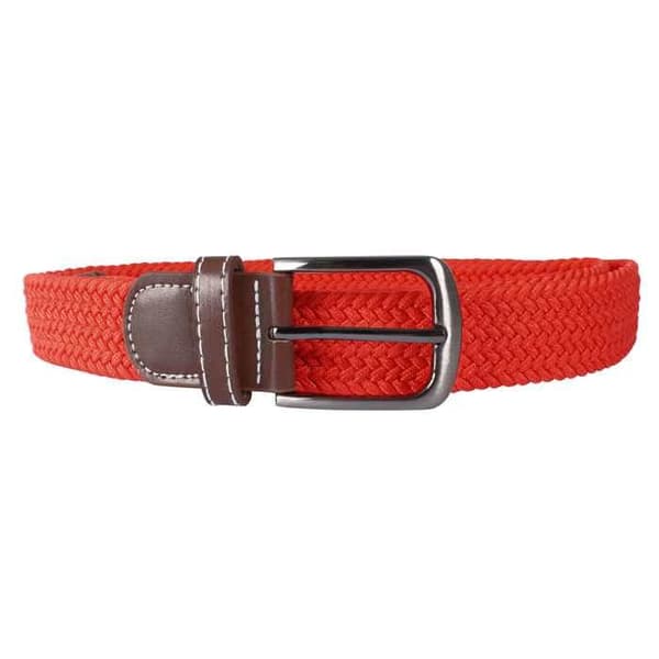 Bälte - 100 cm - Röd - Polyester och konstläder - Bredd 3,2 cm Röd//Svart//Brun 110 cm