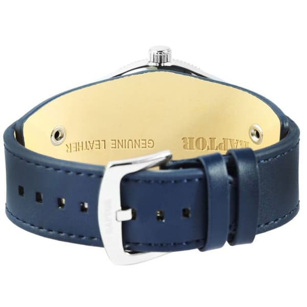 Kello - RAPTOR - Gabin - Sininen kellotaulu - Sininen nahkaranneke - 46 mm Blå