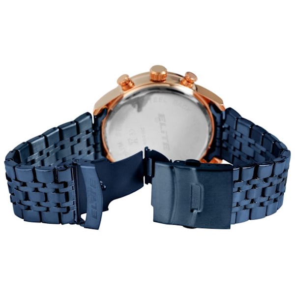 Chronografur - ELITE - Elite - Blå - Rustfrit stål - 46 mm kasse Blå