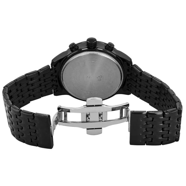 Ur - Pierrini - 45 mm - Chronograf - Sort rustfrit stålarmbånd Svart