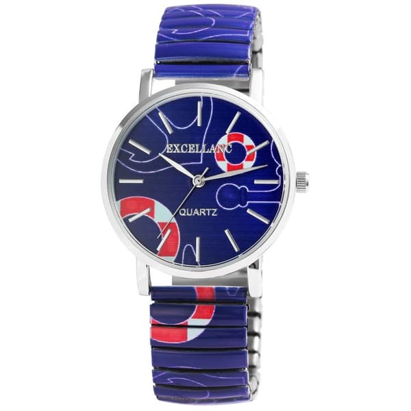 Klocka - EXCELLANC - Excellanc Dam - Boett 36 mm - Expanderbart stålarmband - Quartz Japan PC21 Blå