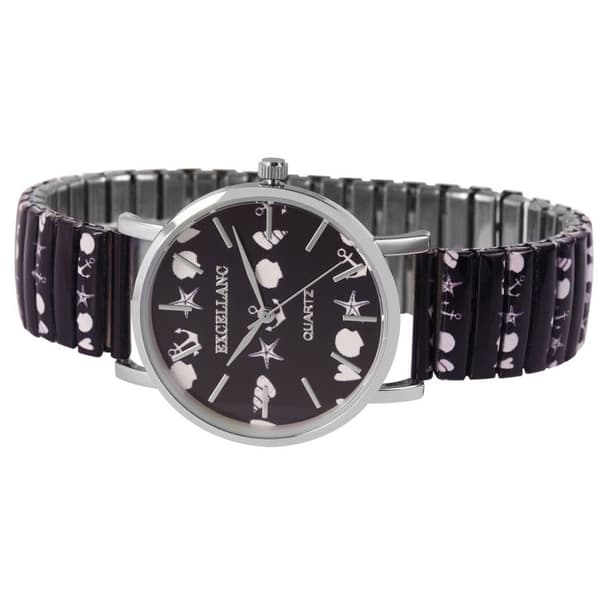 Klocka - EXCELLANC - Anja - Marinblå - Justerbart stålarmband - Boett 36 mm Blå