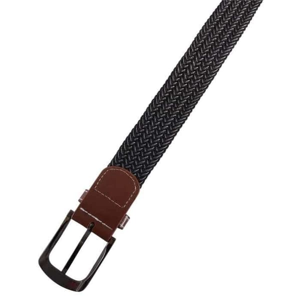 Bælte - Grå polyester - 120 cm - Bredde 3,2 cm - Mand Grå//Brun//Svart 110 cm