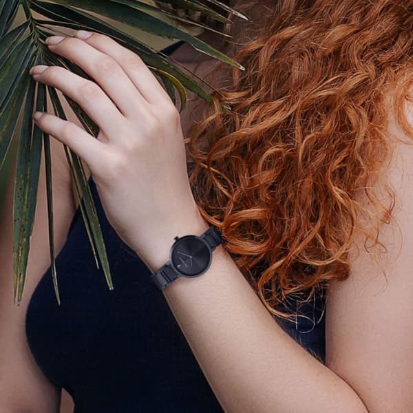 Ur - Alani - Kasse 34 mm - Sort rustfrit stålarmbånd - Quartz bevægelse VJ20 Grå