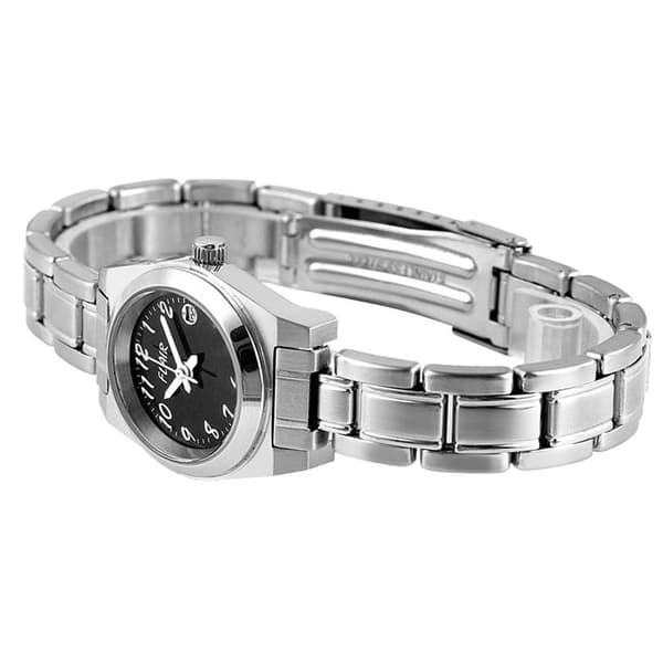 Dameur - FLAIR - Flair - Rustfrit stål - Sort urskive - Kasse 26 mm Silver