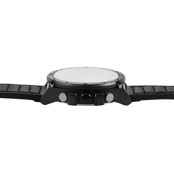 Ur - ELITE - Elite - Chronograf - Sort læder - Kasse 50 mm Svart