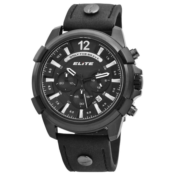 Ur - ELITE - EL0005 - Chronograf - Sort - Kvartsur Svart