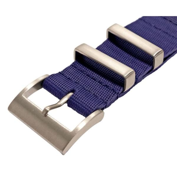 Armbandsur - MY-MONTRE - 20 mm - Vulkaniserad plast - Blå - Borstat stål fästen Blå