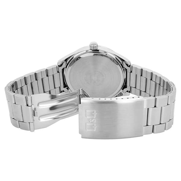 Ur - Q&Q - Q86B-004PY - 43 mm - Blå urskive - Armbånd i rustfrit stål Silver