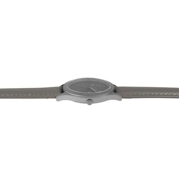 Ur - JUST - Leon - Titanhus 37 mm - Grå læderrem - Vandtæthed 5 ATM Grå
