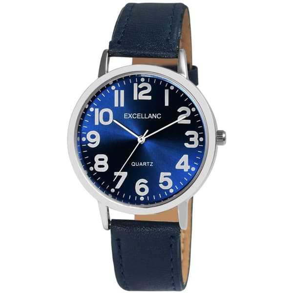 Klocka - EXCELLANC - Excellanc - 39 mm - Blå urtavla - Blå konstläderarmband Blå