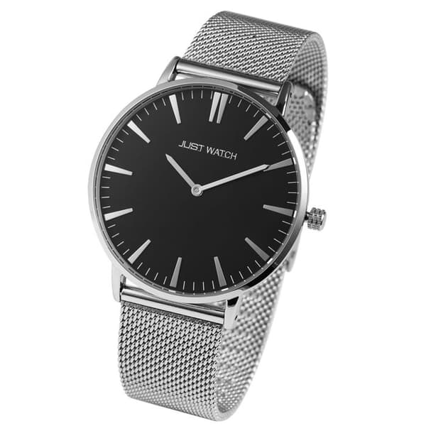 Ur - Alice - Sølvfarvet rustfrit stål - Sort urskive 41 mm - Miyota GL20 bevægelse Silver