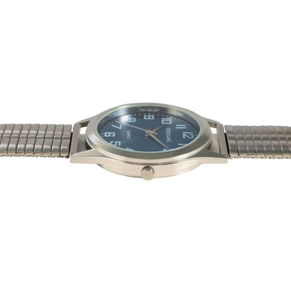 Klocka - EXCELLANC - Maher - 40 mm - Blå urtavla - Justerbart stålarmband Silver