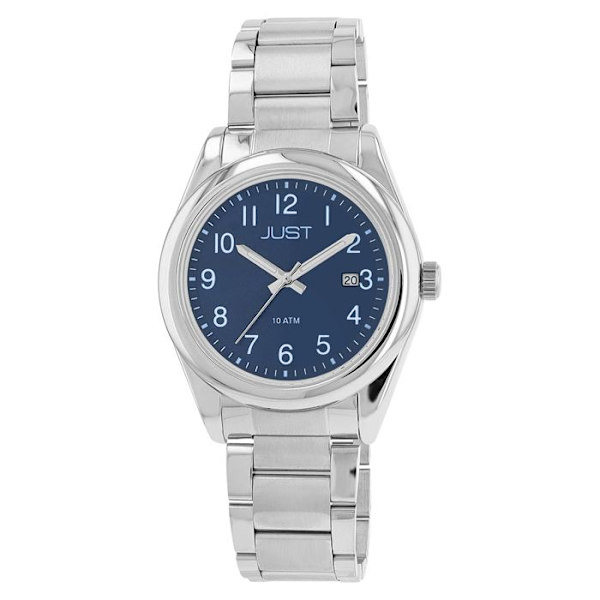 Ur - Mailo - Rustfrit stål - Blå urskive - 41 mm Silver