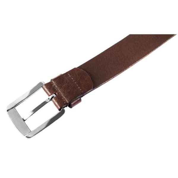 Bälte - LEONARDO VERRELLI - LV0148 - Äkta läder - Brun - Bredd 3,8 cm brun 110 cm