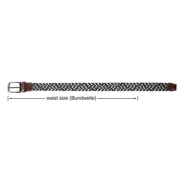 Bælte - Grøn L - 110 cm - Polyester - Spænde med nål brun 110 cm