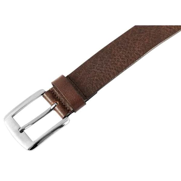 Bälte - LEONARDO VERRELLI - LV0148 - Äkta läder - Brun - Bredd 3,8 cm brun 110 cm