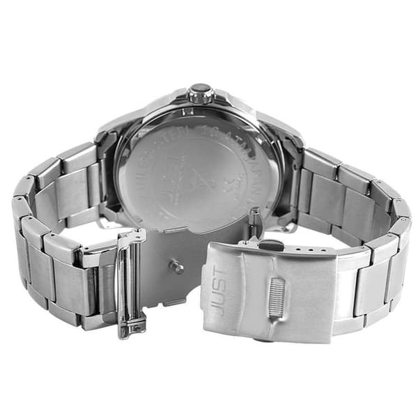 Ur - JUST - Colby - Rustfrit stål 43 mm - Blå urskive - Vandtæt 10 ATM Silver