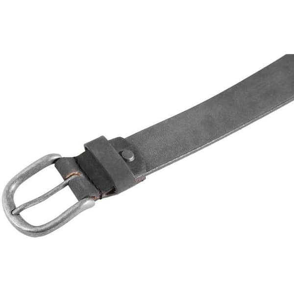 Bælte - LEONARDO VERRELLI - LV0139 - Ægte læder - Mørkegrå - Bredde 3,4 cm Grå 105 cm