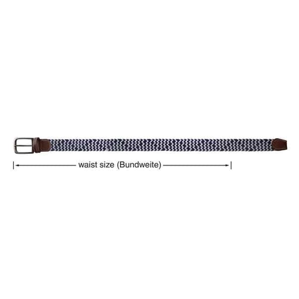 Textilbälte - Polyester L - Flerfärgad (vit/brun) - 110 cm - Bredd 3,2 cm Flerfärgad 110 cm