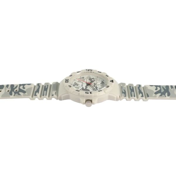 Ur - Q&Q - Mand Grå Plastik - 42 mm - Grå camouflage - 10 ATM Grå