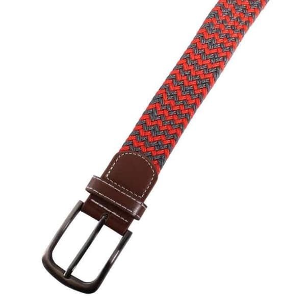 Vyö - XL 120 cm - Polyesteri - Leveys 3,2 cm - Solki Röd//Grå//Brun 120 cm