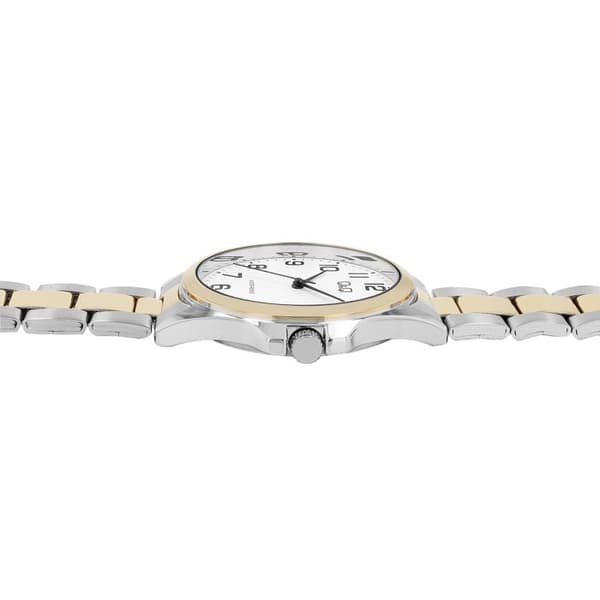 Klocka - Q&Q - Q&Q - Bicolor (silver/guld) - 40 mm - Kvarts Bicolor (silver och guld); vit urta