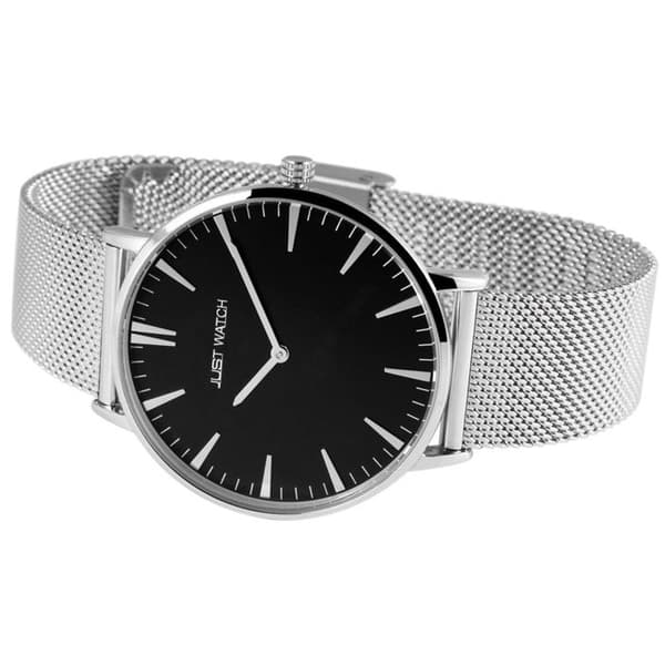 Ur - Alice - Sølvfarvet rustfrit stål - Sort urskive 41 mm - Miyota GL20 bevægelse Silver