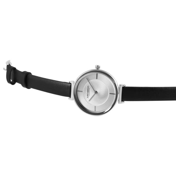 Dameur - Sophia - Rustfrit stål 32 mm - Sort læderrem - Vandtæthed 3 ATM Silver