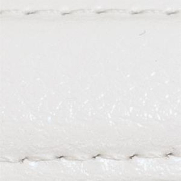 Armband Klocka - MY-KLOCKA - 20mm - Kalvskinn - Nubuckfoder - Silverfärgad spänne Vit