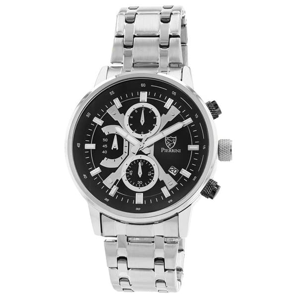 Ur - Pierrini - Kronograf - Sølvfarvet rustfrit stål - Urkasse 44 mm Silver
