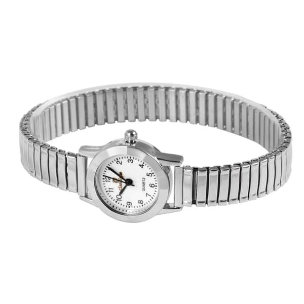 Damklocka - KLASSISK - Klass - Silverfärgad - Justerbart armband i rostfritt stål - Kvartsrörelse Silver