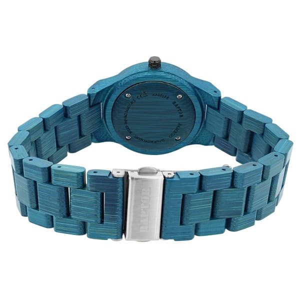 Klocka - RAPTOR - Raina - Blå bambu - Kapsel 38 mm - Quartz Miyota 2035 Blå
