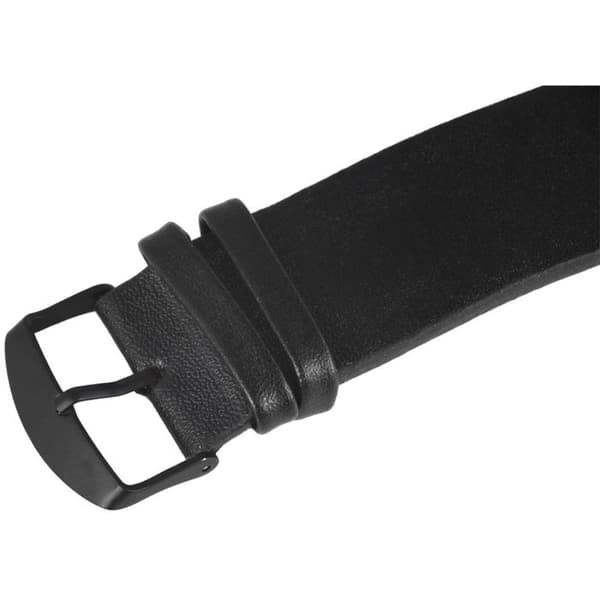 Ur - TIMETECH - TimeTech - Metalhus 47 mm - Grå urskive - 26 mm imiteret læderrem Svart