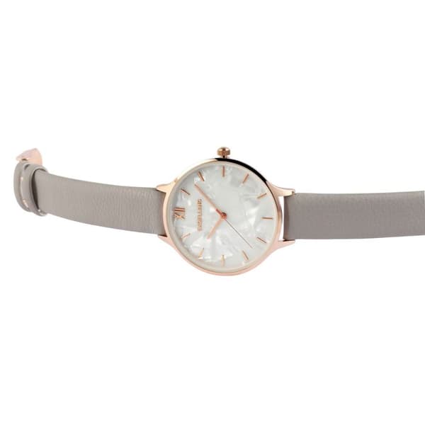 Ur - EXCELLANC - Excellanc - Kasse 37 mm - Quartz Japan PC21 - Grå kunstlæderrem Grå (armband), Vit (urtavla)