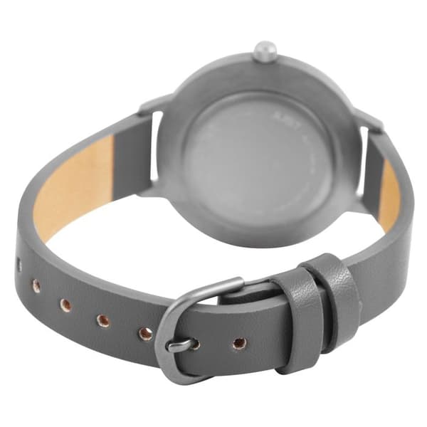 Klocka - JUST - Liena - Titanhölje 36 mm - Grå urtavla - Grå läderarmband 14 mm Grå
