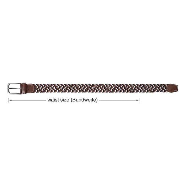 Bælte - Elegant Polyester - Brun - 100 cm - Unisex Brun//Svart//Vit 110 cm