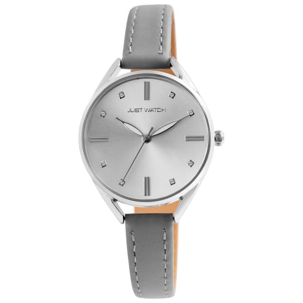 Klocka - Lola - Dam - Grå läder - Boett 33 mm silverfärgad Grå